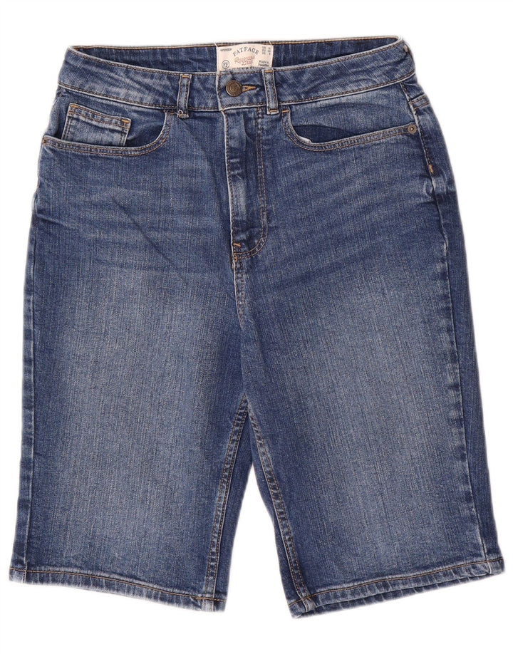 Fat Face Dame Denim Shorts UK 10 Small W28 Blue Cotton