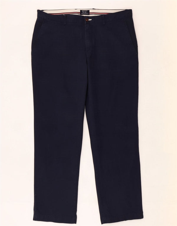 Gant Herre New Haven Regular Fit Chinobukser W40 L32 Navy Blue Cotton