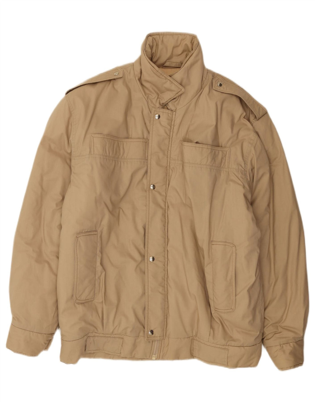 Vintage Herre Military Utility Jacket UK 42 XL Beige
