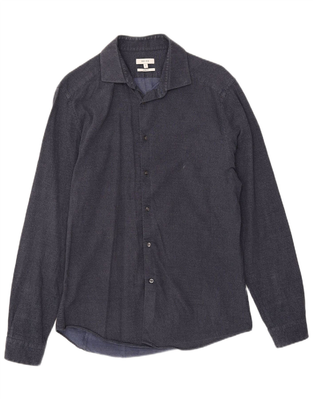 Reiss Slim Fit skjorte til mænd, stor marineblå bomuld