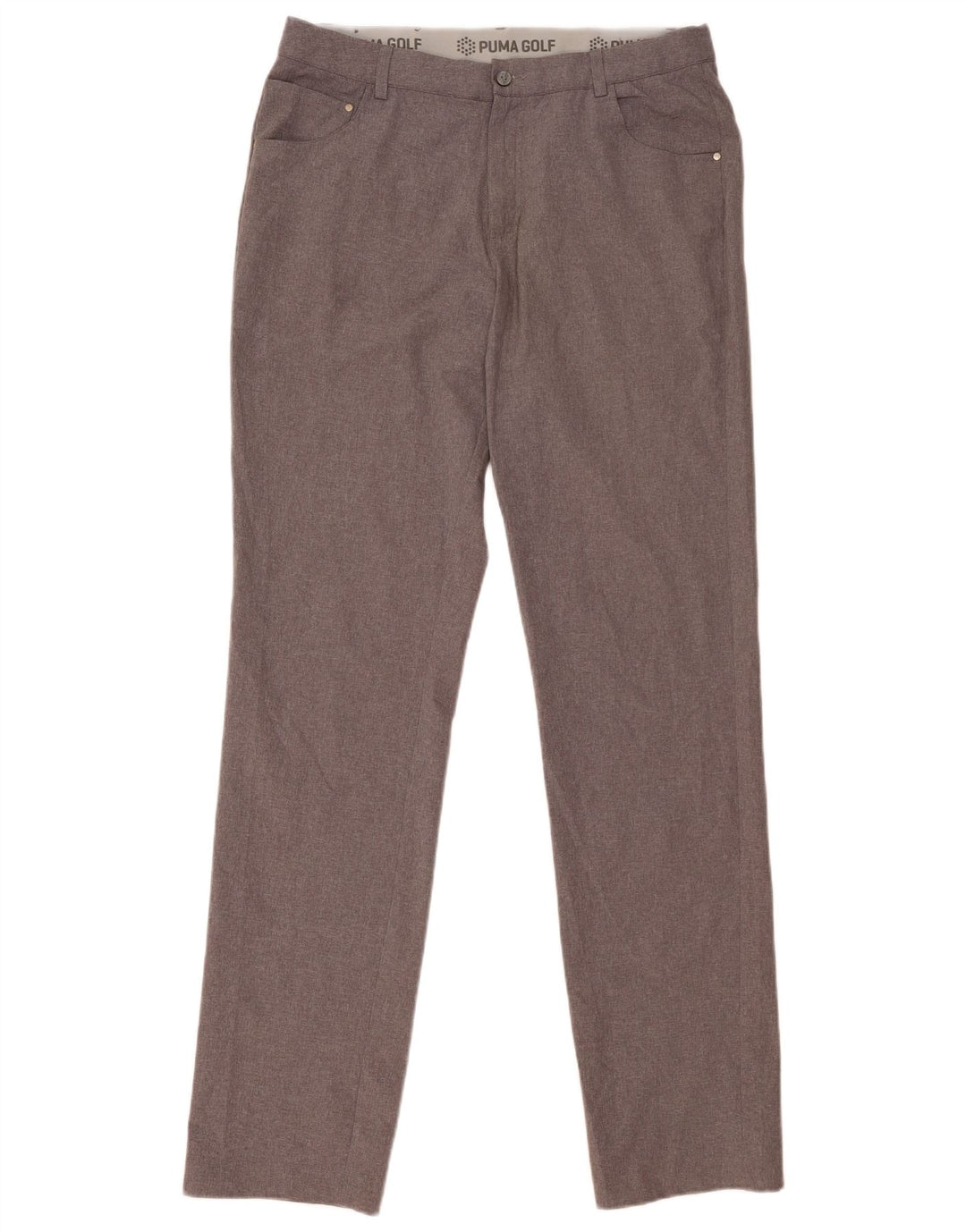 Puma Herre Slim Casual Bukser W34 L36 Grå Polyester