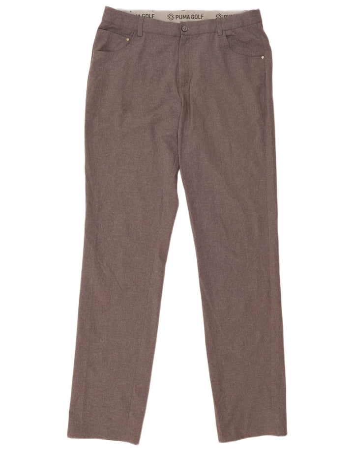 Puma Herre Slim Casual Bukser W34 L36 Grå Polyester