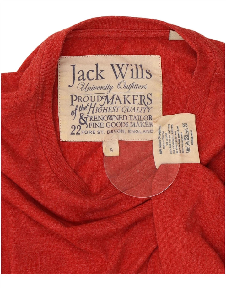 JACK WILLS Herre grafisk top langærmet lille rød bomuld