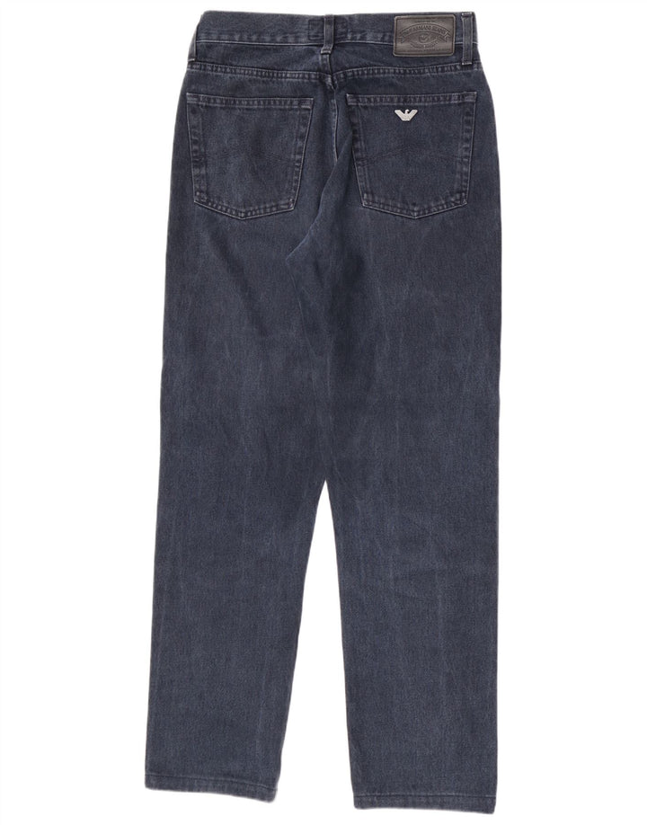 Armani Dame Straight Jeans W32 L32 Marineblå Bomuld