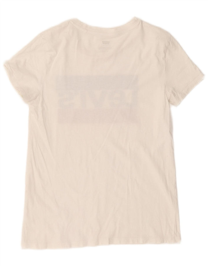 LEVI'S Grafisk T-shirt top til kvinder DK 6 XS Hvid