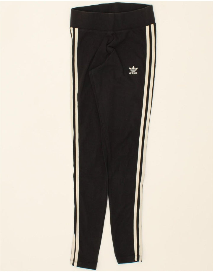 ADIDAS Womens Leggings UK 6 XS Black Cotton Vintage Adidas and Second-Hand Adidas from Messina Hembry 