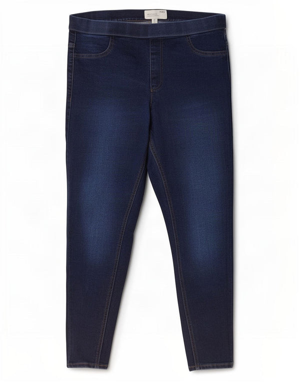 Marks & Spencer Dame Jegging Jeans UK 14 Large W32 L24 Navy Blue Bomuld
