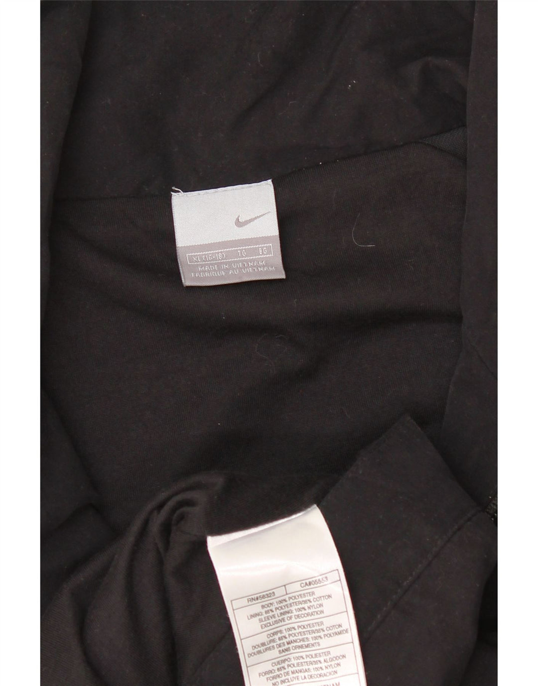 Nike træningsdragt topjakke til kvinder US 16/18 XL Sort Colourblock Polyester