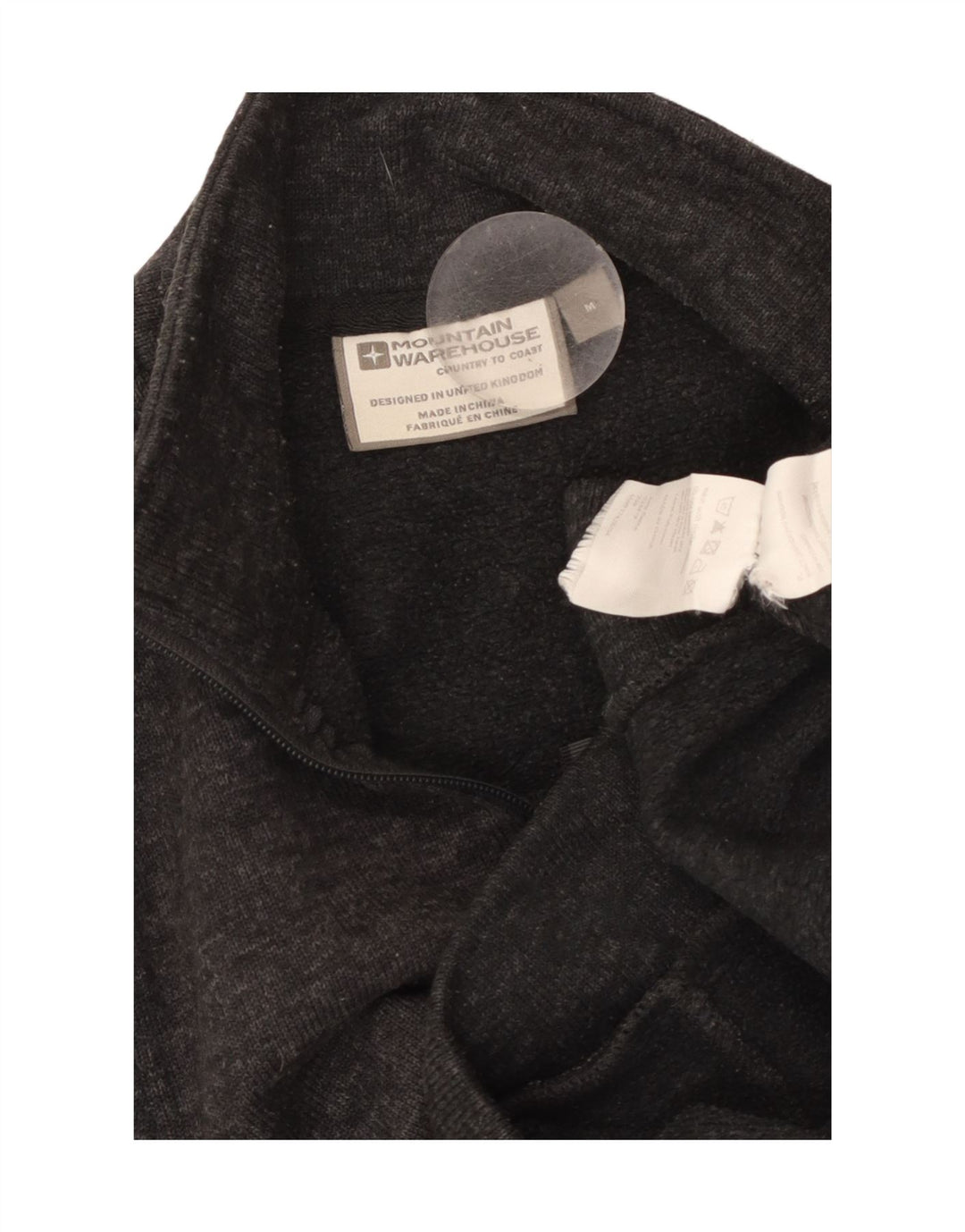 MOUNTAIN WAREHOUSE Herre Zip Neck Sweatshirt Jumper Medium Grå Flecked