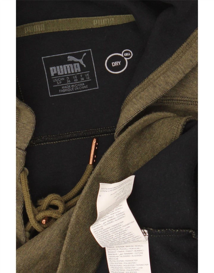 PUMA 3/4-ærmet Batwing hættetrøje til kvinder, UK 10, lille Khaki Bomuld