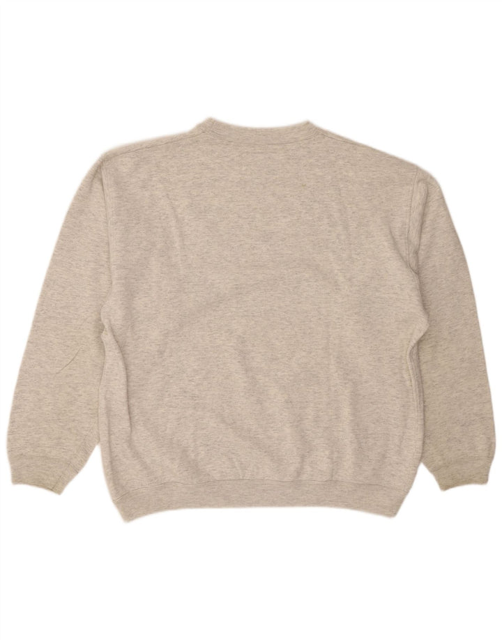 Champion Herre Grafisk Sweatshirt Jumper XL Grå Flecked Bomuld