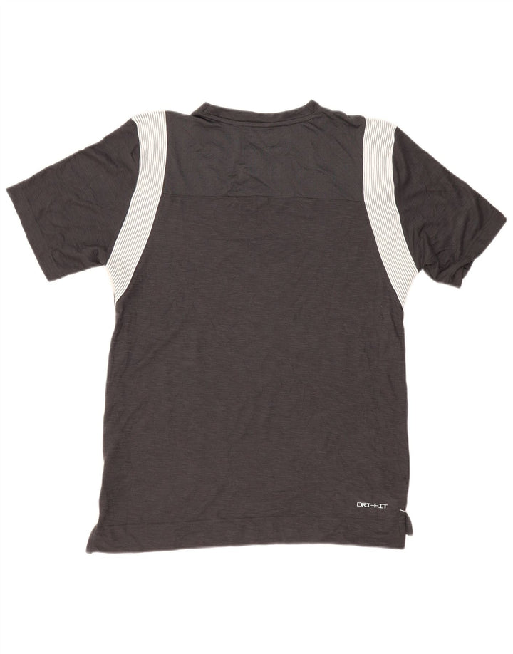 Nike Herre Dri Fit grafisk T-shirt Top Stor sort nålestribet polyester