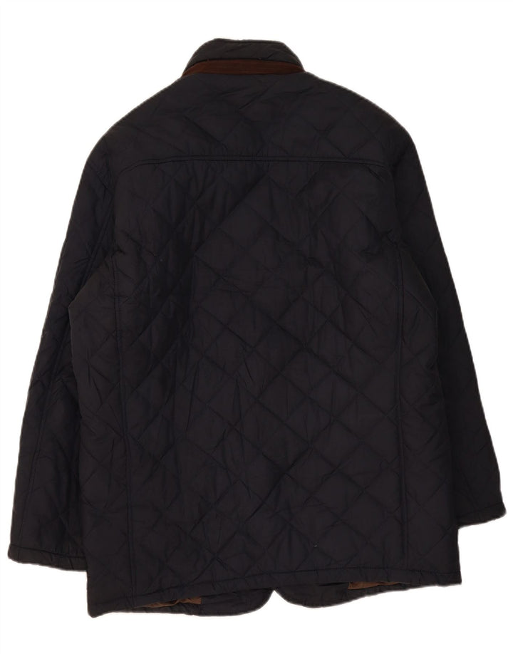 Lacoste Herre quiltet jakke IT 52 XL Navy Blue Polyester