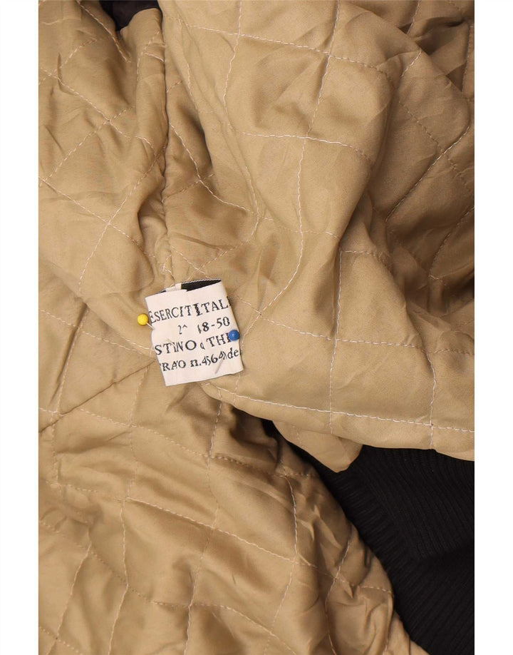 Esercito Herre læder Flight Aviator Jacket IT 48 Medium Sort