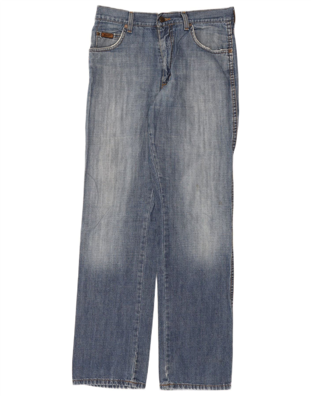 Wrangler Herre Regular Fit Straight Jeans W32 L32 Blå Bomuld