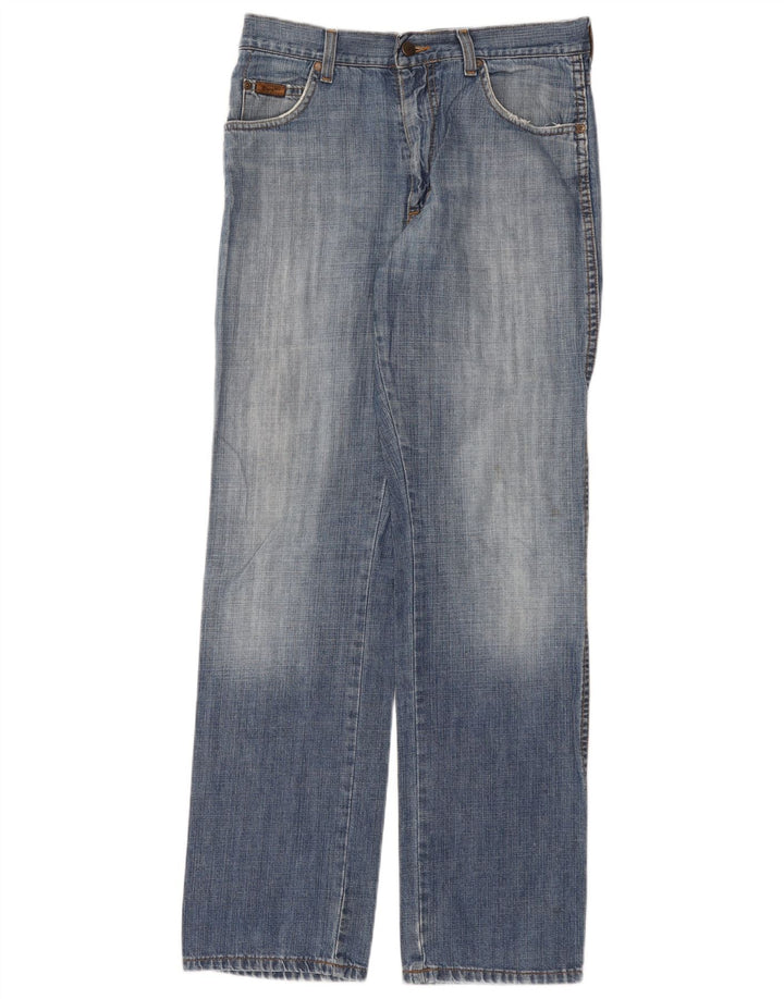 Wrangler Herre Regular Fit Straight Jeans W32 L32 Blå Bomuld