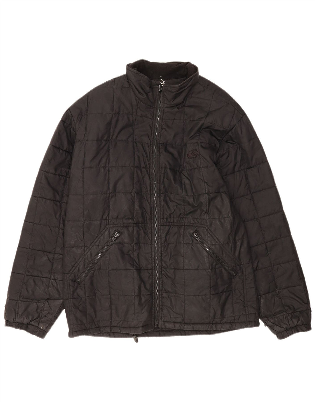 Quiksilver Herre Quilted Jacket UK 40 Large Black