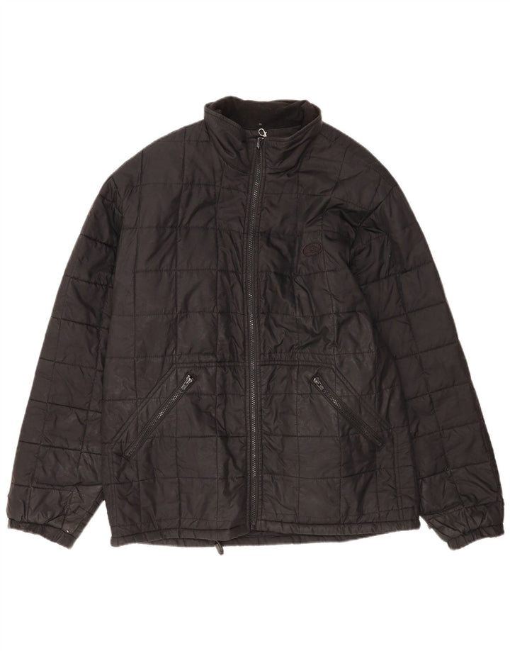 Quiksilver Herre Quilted Jacket UK 40 Large Black