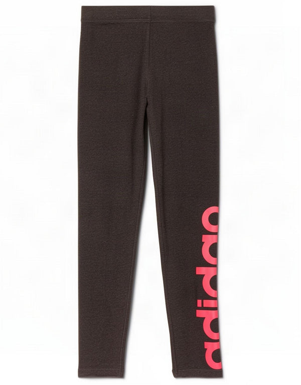 Adidas Womens Graphic Leggings UK 8/10 Small Grey Cotton