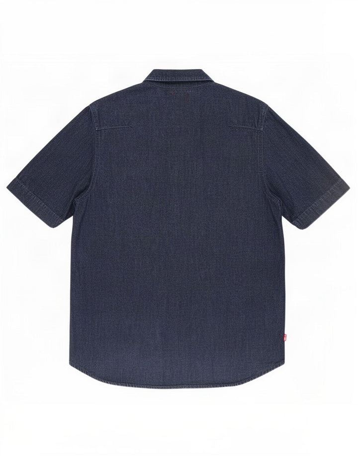 Levi's kortærmet denimskjorte til mænd Medium marineblå bomuld