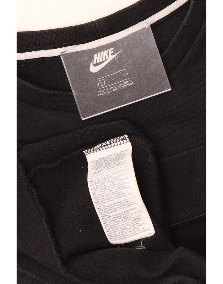 Nike grafisk sweatshirt til mænd, lille sort farveblok bomuld