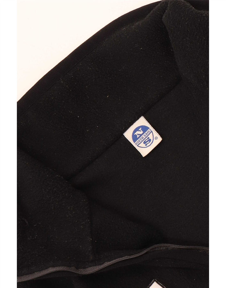 North Sails Herre grafisk lynlås hals fleece jumper stor sort farveblok