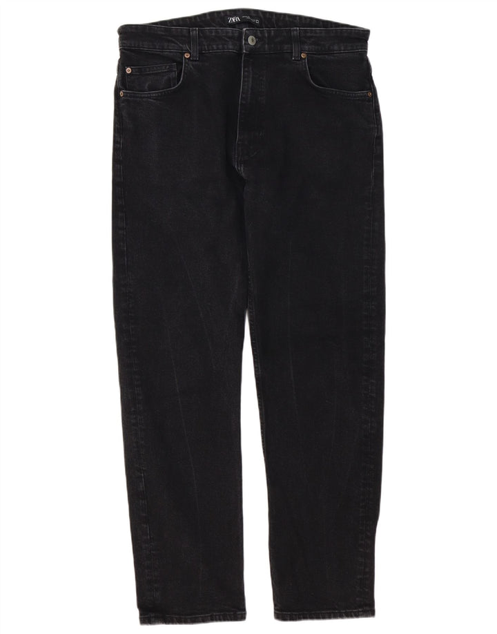 Zara Straight Jeans til mænd EU 44 XL W34 L30 Sort