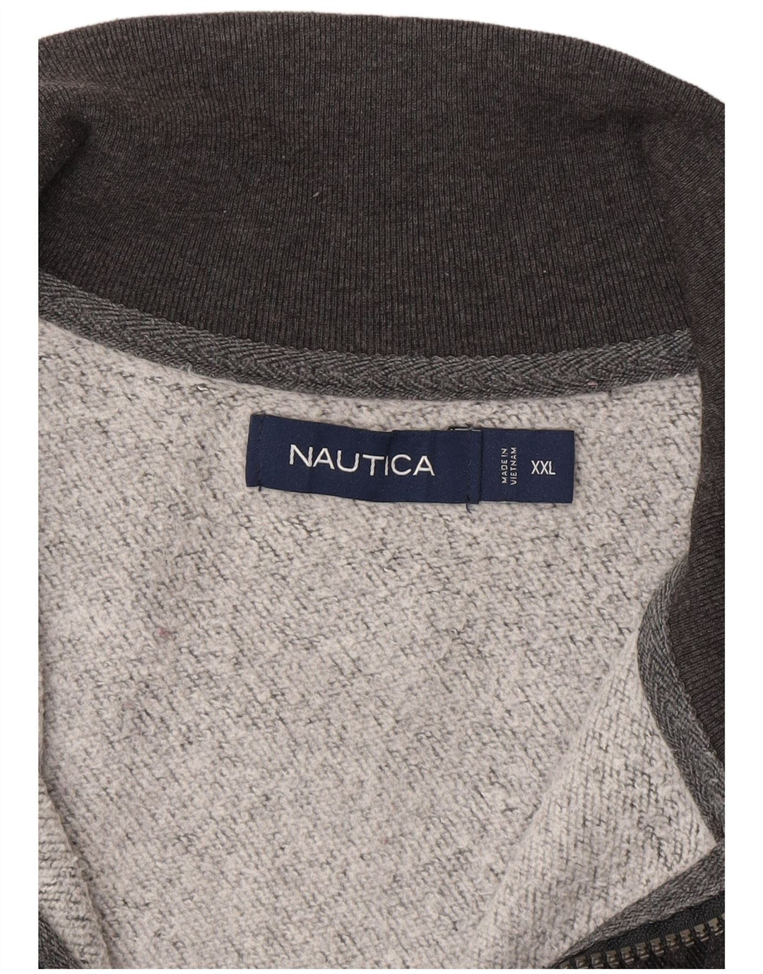 Nautica sweatshirt med lynlås til mænd 2XL grå ternet