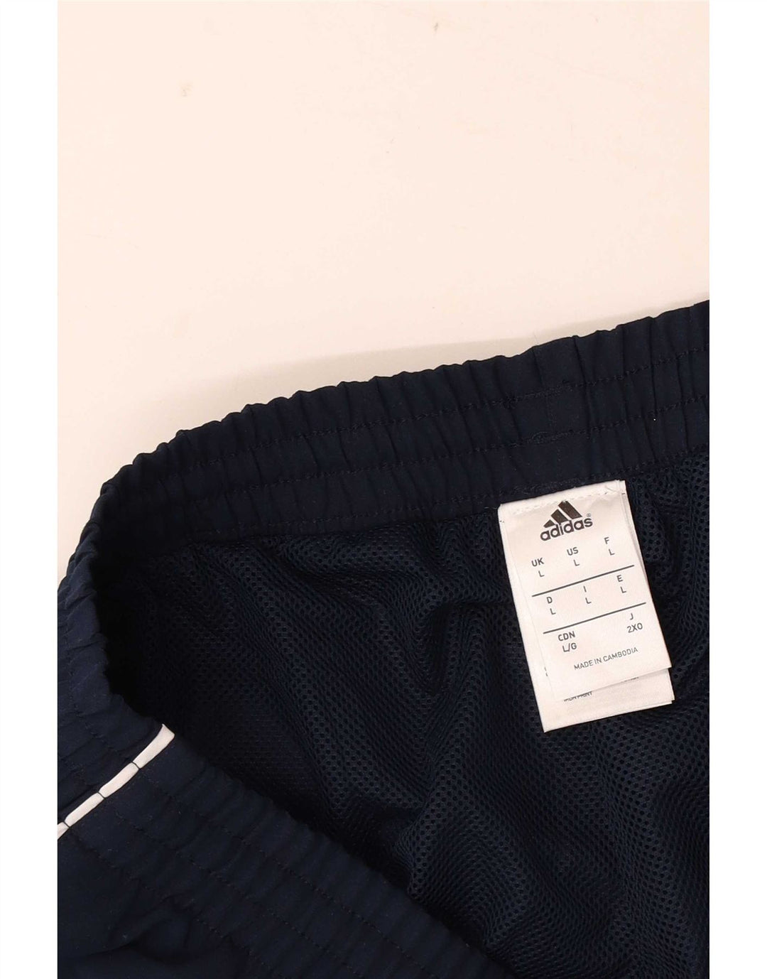 Adidas Herre grafisk træningsdragt Bukser Joggers Large Navy Blue Polyester