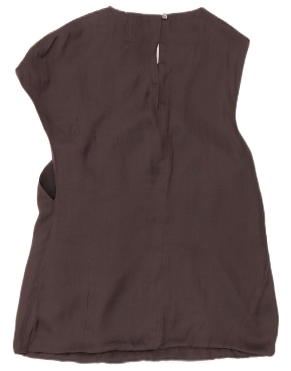 Karen Millen Dame ærmeløs bluse Top UK 8 Small Black Polyester