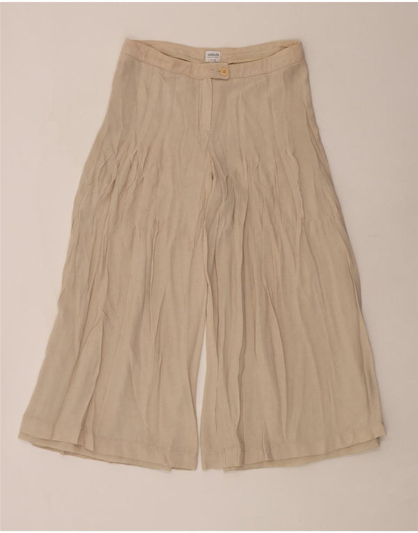 Armani Collezioni Dame Cullotes Casual Bukser IT 40 Small W30 L28 Beige