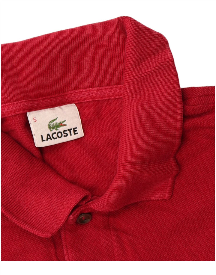 Lacoste herre poloskjorte str. 5 Large rød bomuld