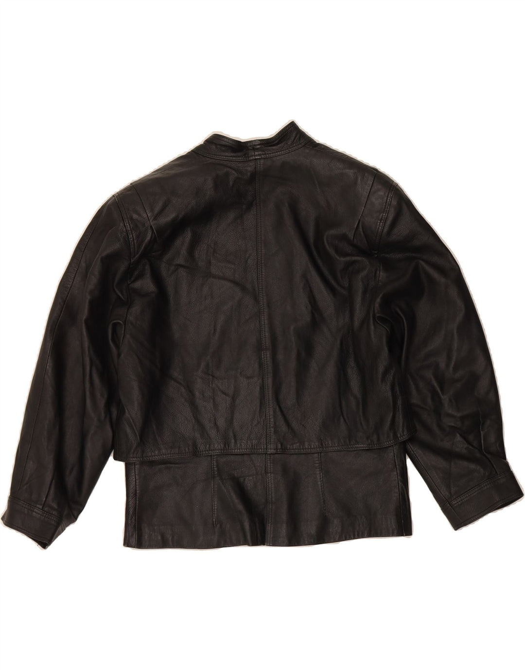 ESSEBI Womens Leather Jacket UK 12 Medium Black Leather Vintage Essebi and Second-Hand Essebi from Messina Hembry 
