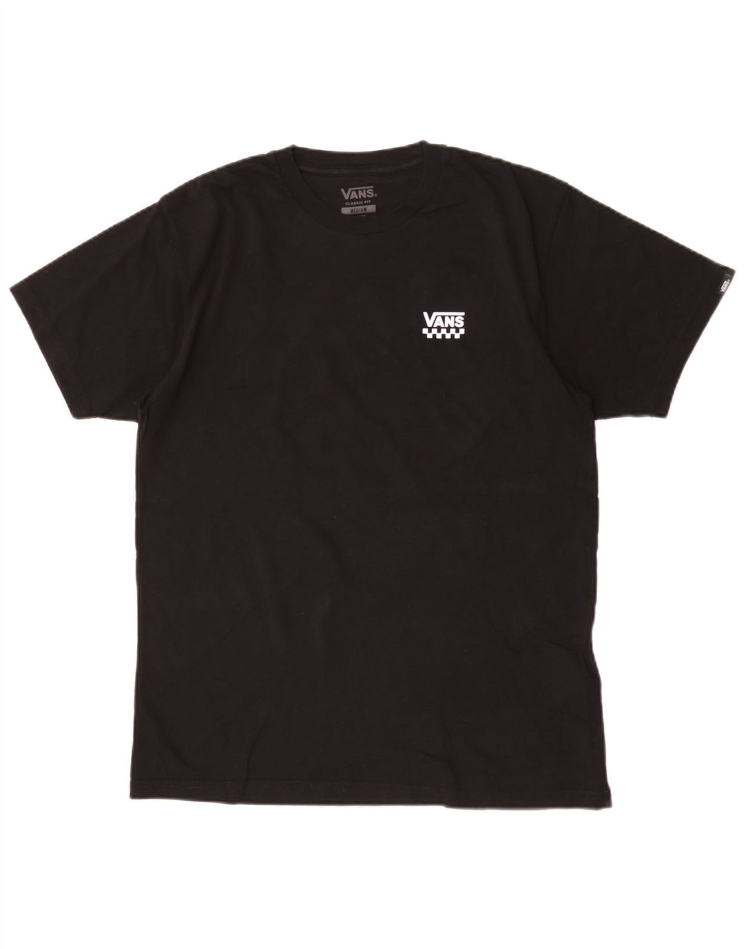 Vans Herre Classic Fit T-Shirt Top Medium Sort Bomuld