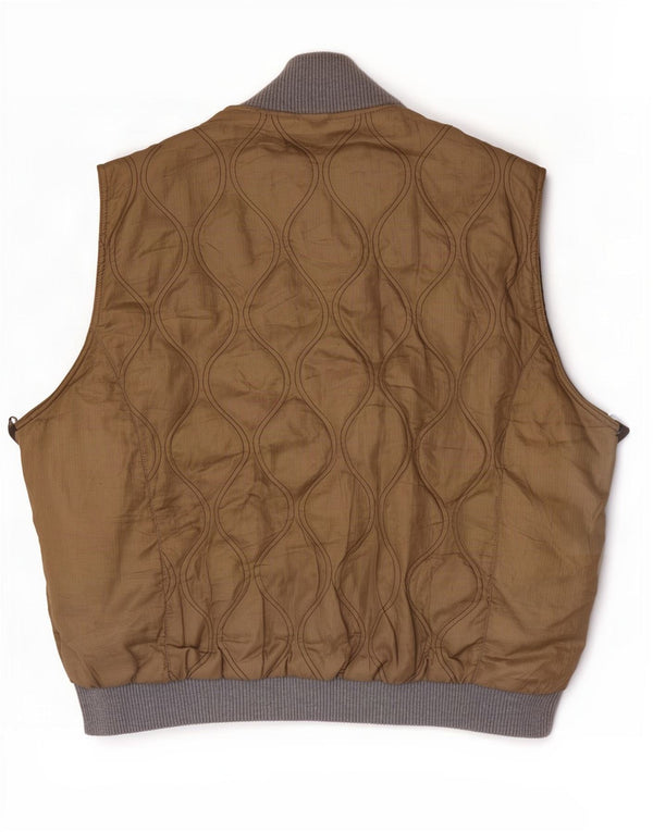Napapijri Herre Quiltet Gilet UK 46 3XL Beige Colourblock Polyester