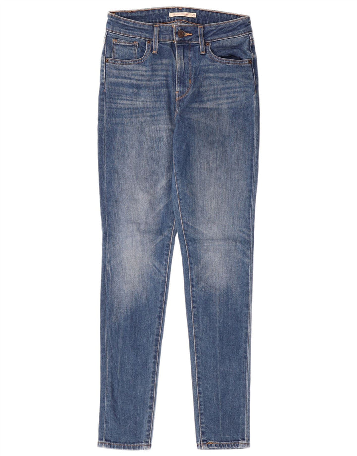 LEVI'S Dame 721 Skinny Jeans med høj talje W26 L32 Blå Bomuld