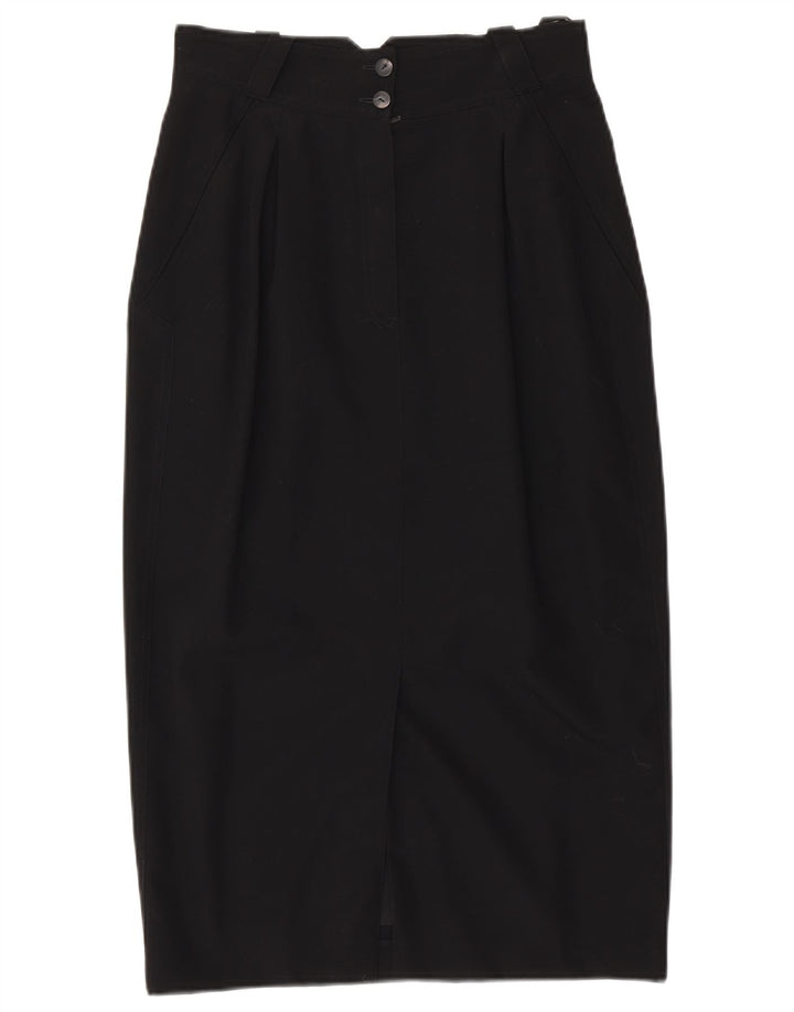 LAUREL Midi-nederdel til kvinder EU 38 Medium W28 Sort Uld