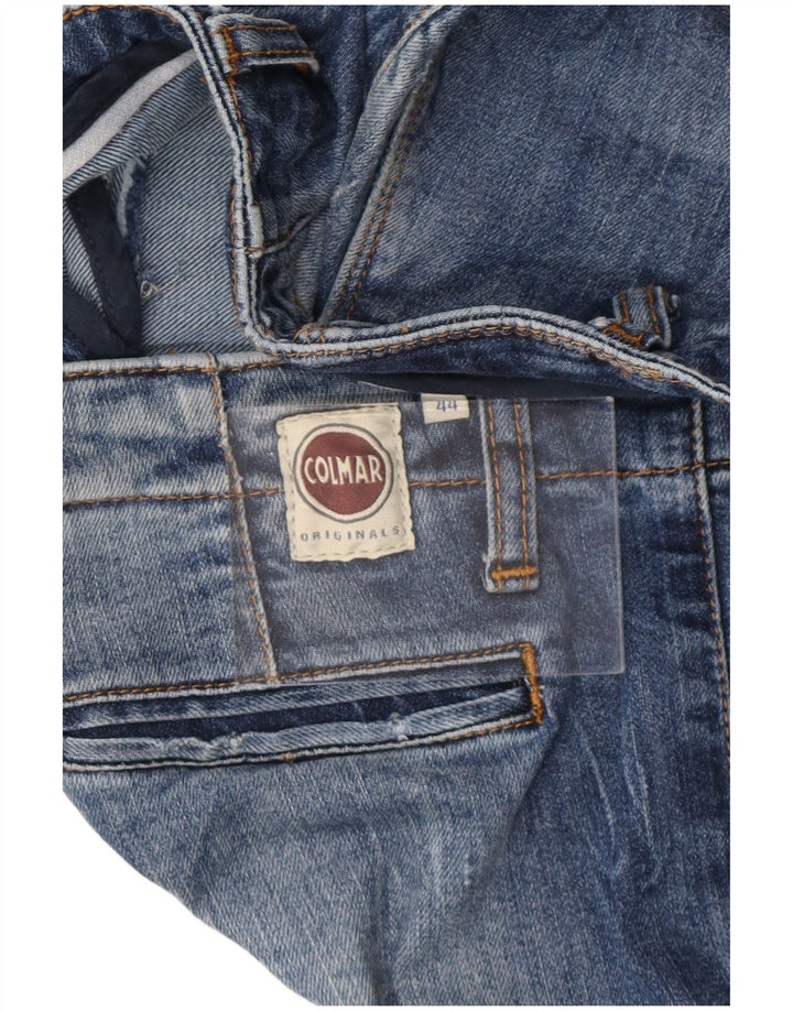 Colmar Dame Distressed Slim Cropped Jeans IT 44 Medium W30 L26 Blå