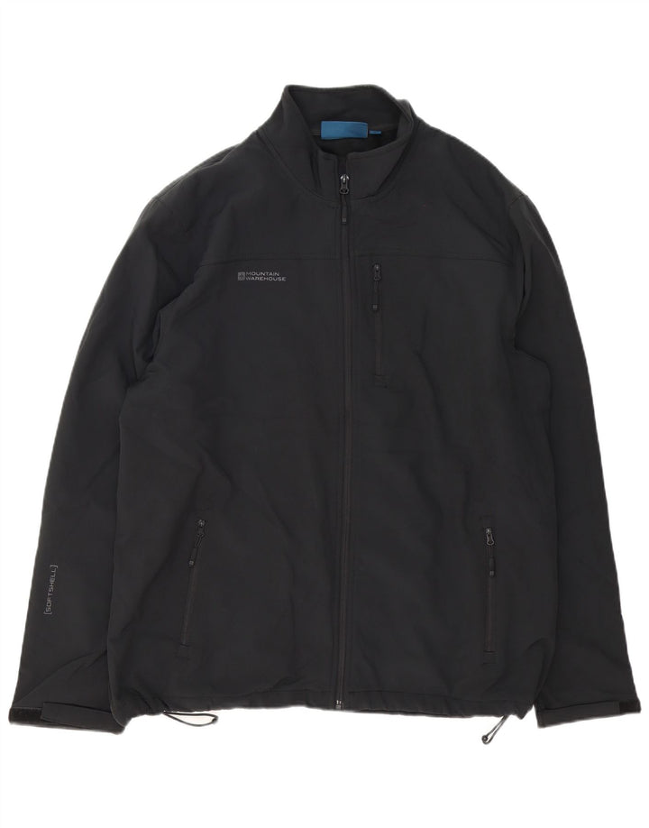 MOUNTAIN WAREHOUSE Herre Windbreaker Jacket UK 44 2XL Sort Polyester