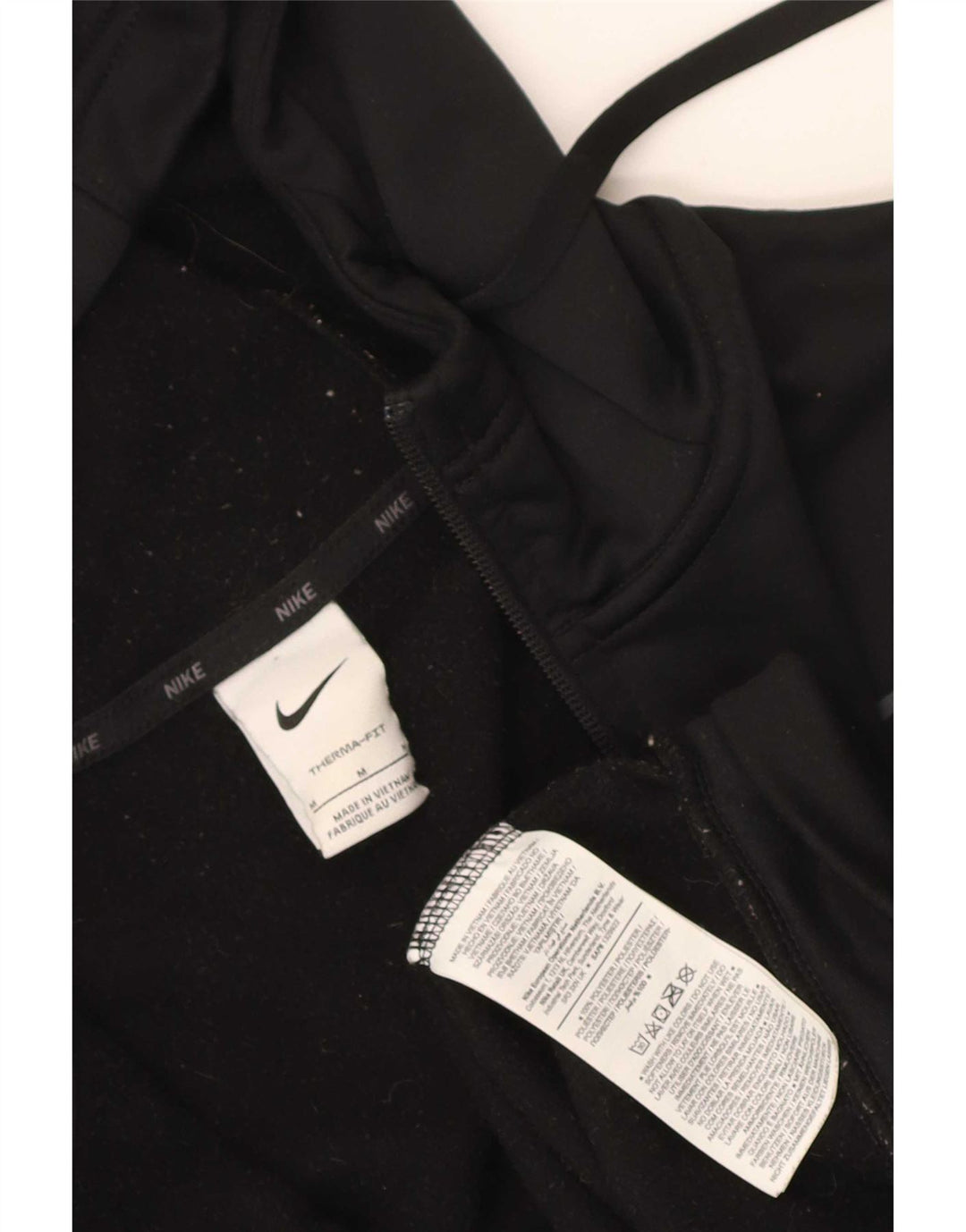 Nike herre Therma-Fit hættetrøje med lynlås mellem sort polyester