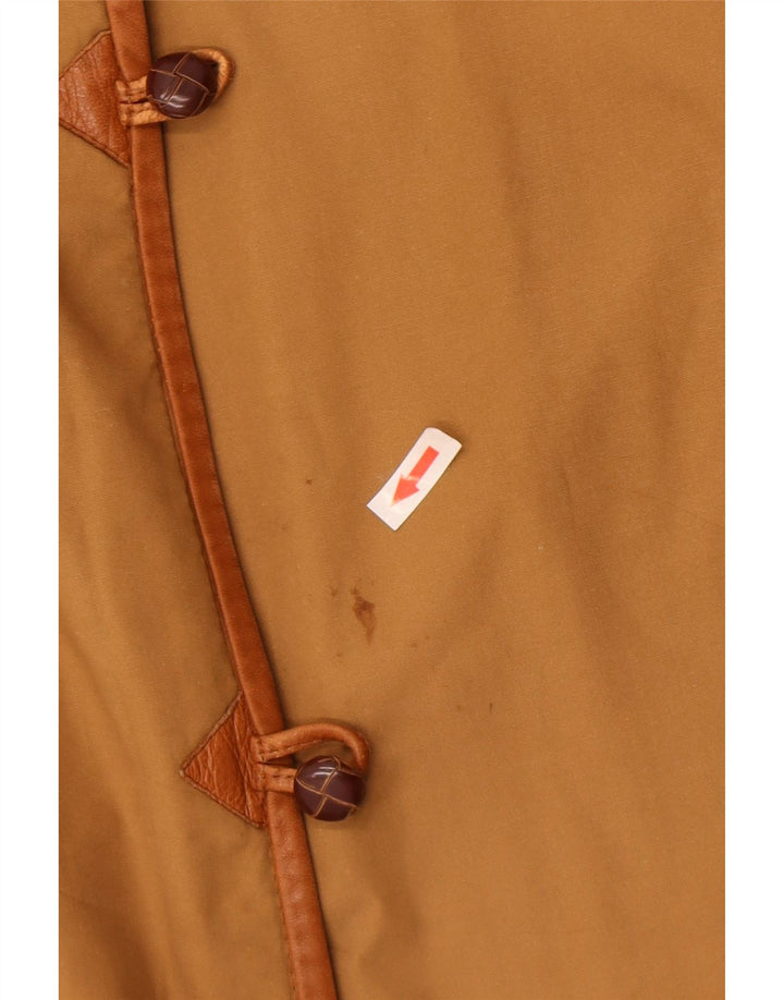 Vintage overfrakke til kvinder UK 16 Stor brun farveblok