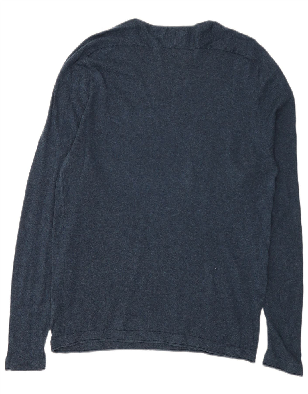 Zara Herre Boat Neck Jumper Sweater Stor Marineblå Bomuld