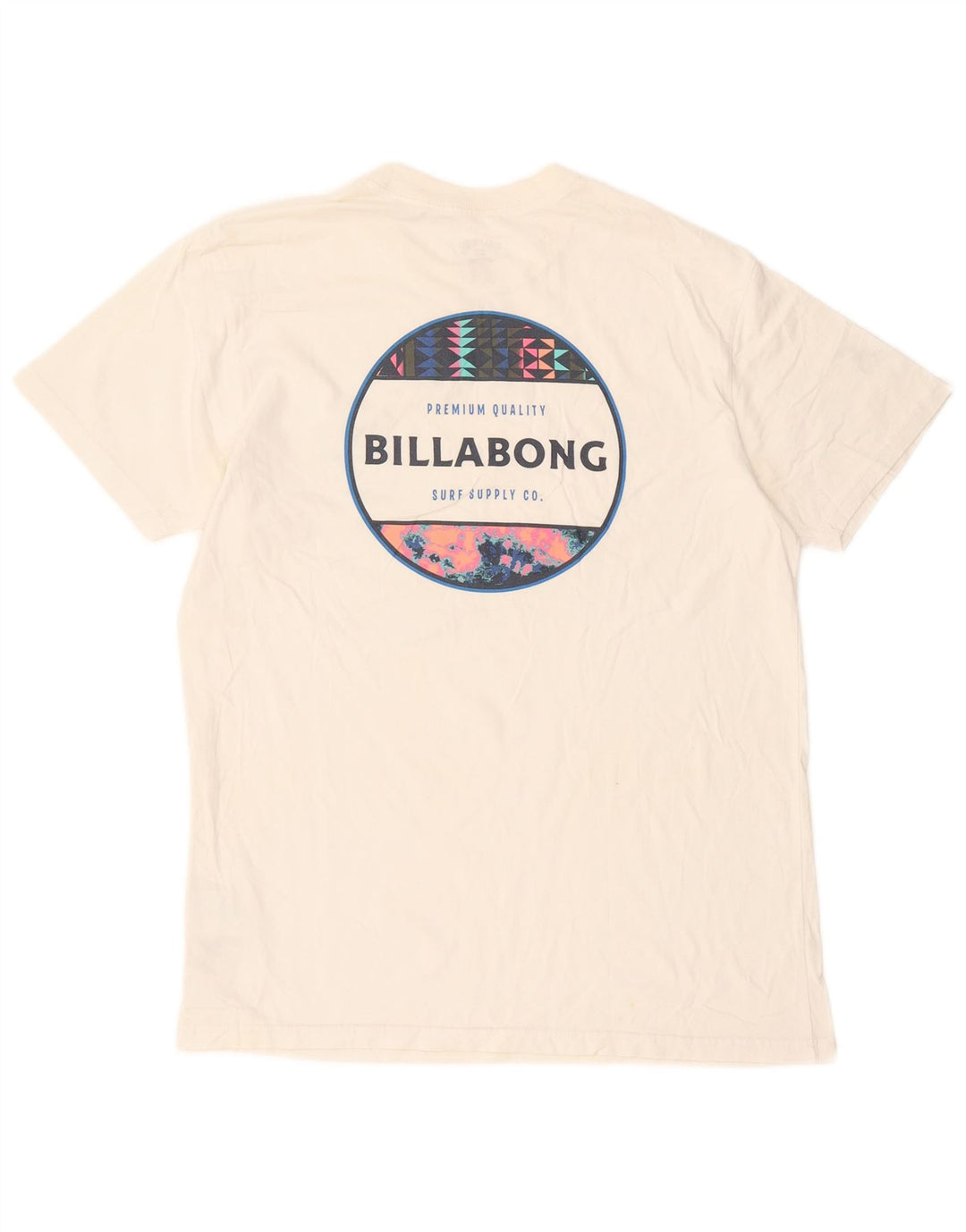 Billabong Herre Grafisk T-Shirt Top Medium Hvid Bomuld