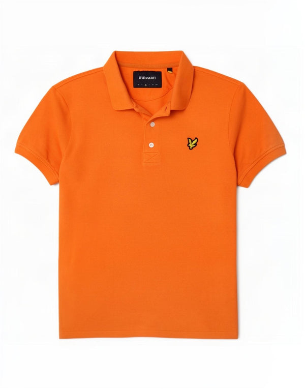 Lyle & Scott herre poloshirt Medium orange bomuld