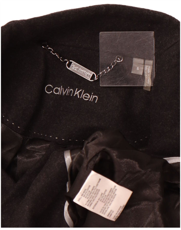 Calvin Klein Dame Overfrakke US 6 Medium Sort Uld