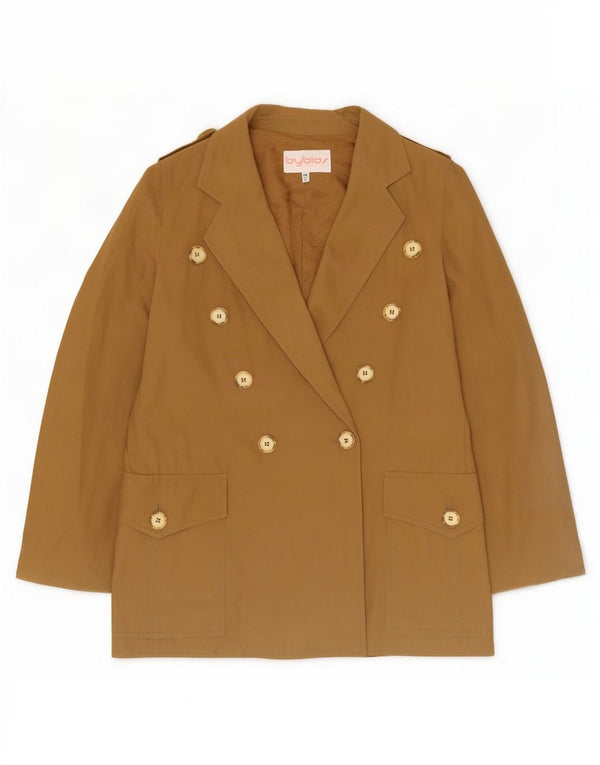Byblos Dame Military Dobbeltradet Blazer Jacket IT 46 Large Beige