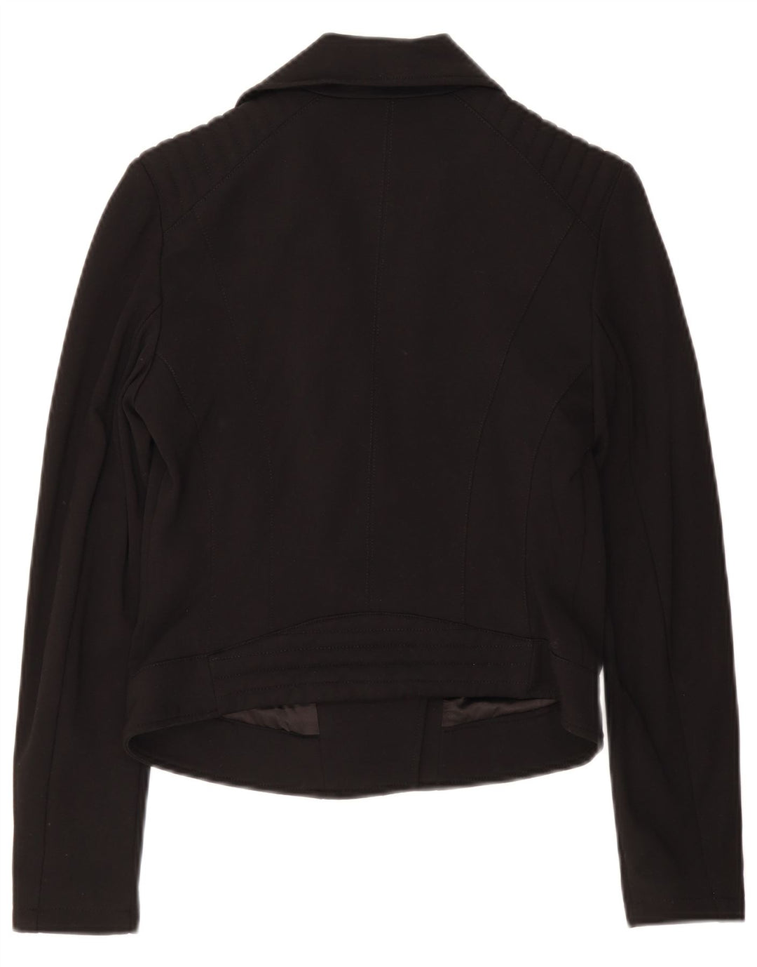 Guess Womens Crop Blazerjakke med fuld lynlås UK 8 Small Black Viscose