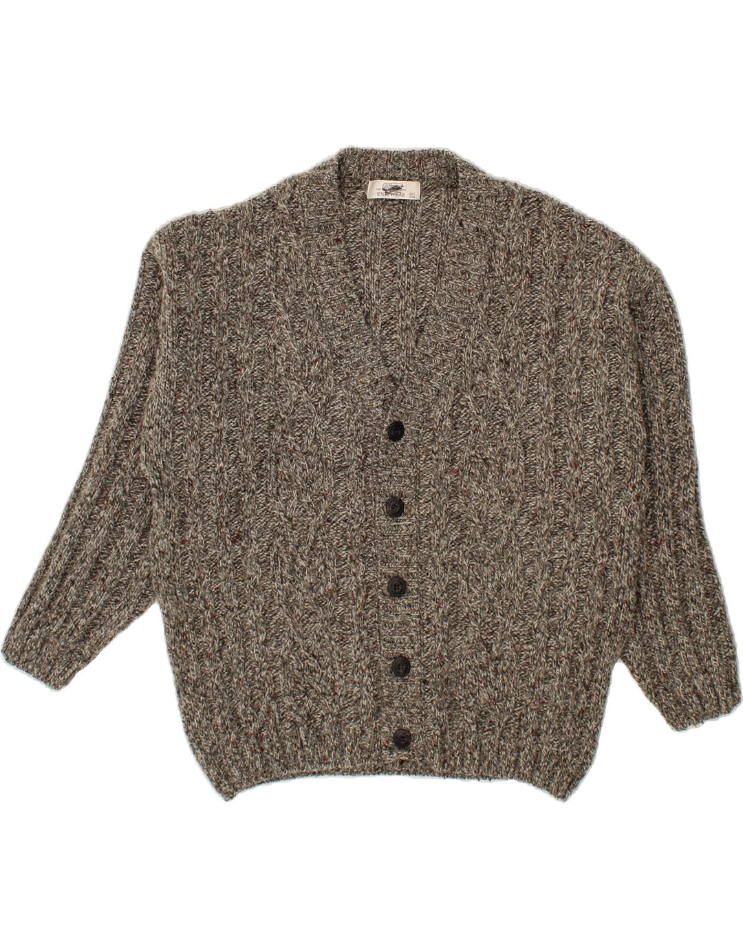 ST. BERNARD Mens Cardigan Sweater XL Grey Acrylic Vintage St. Bernard and Second-Hand St. Bernard from Messina Hembry 