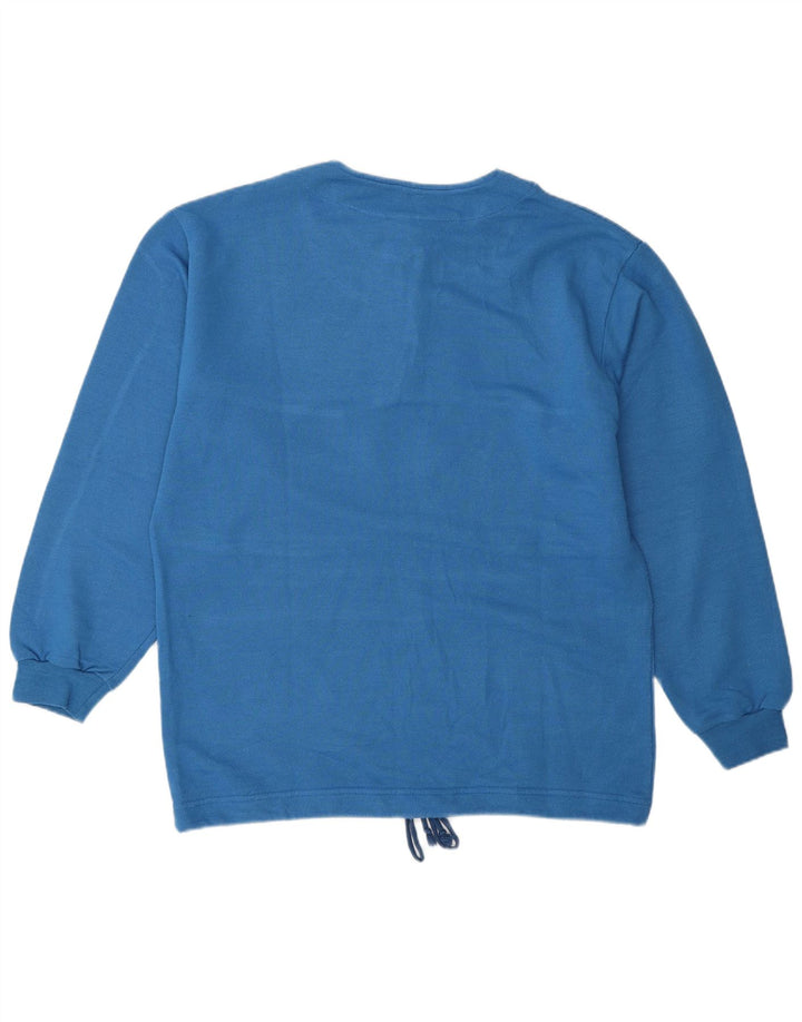 F.LLI Campagnolo Dame Grafisk Sweatshirt Jumper UK 14 Large Blue