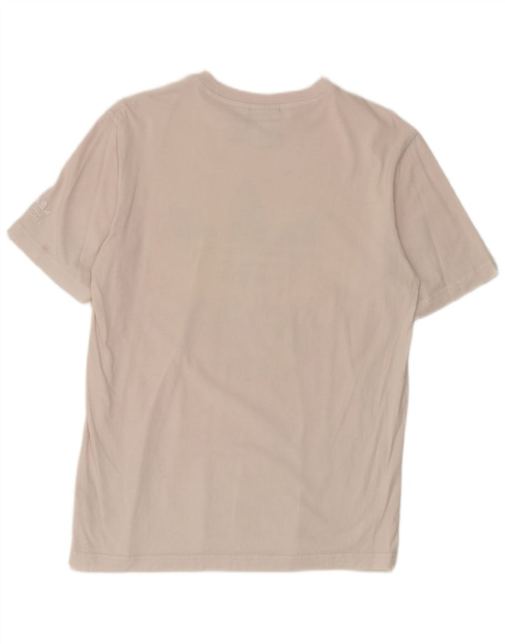 Adidas Grafisk T-shirt top til mænd, lille hvid bomuld